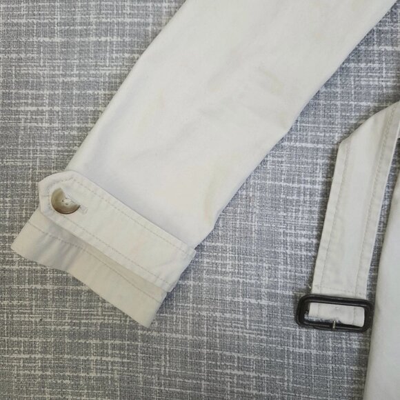 GAP Mid-Length Trench Coat Belt Women’s M Light Khaki Cotton - Picture 6 of 7